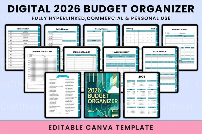Budget Organizer Planner - CraftNest - Digital Crafting and Art