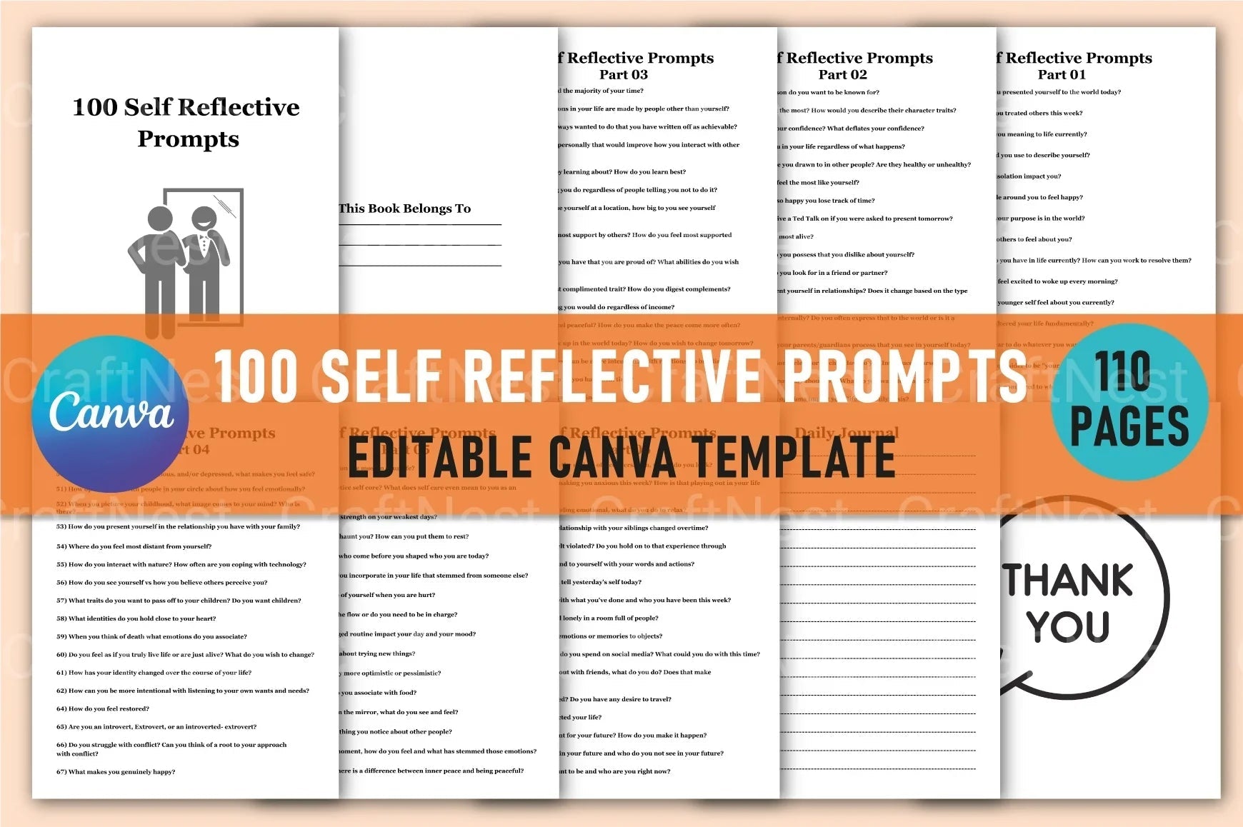 Self-Reflective Prompts for Personal Growth - CraftNest - Digital Crafting and Art