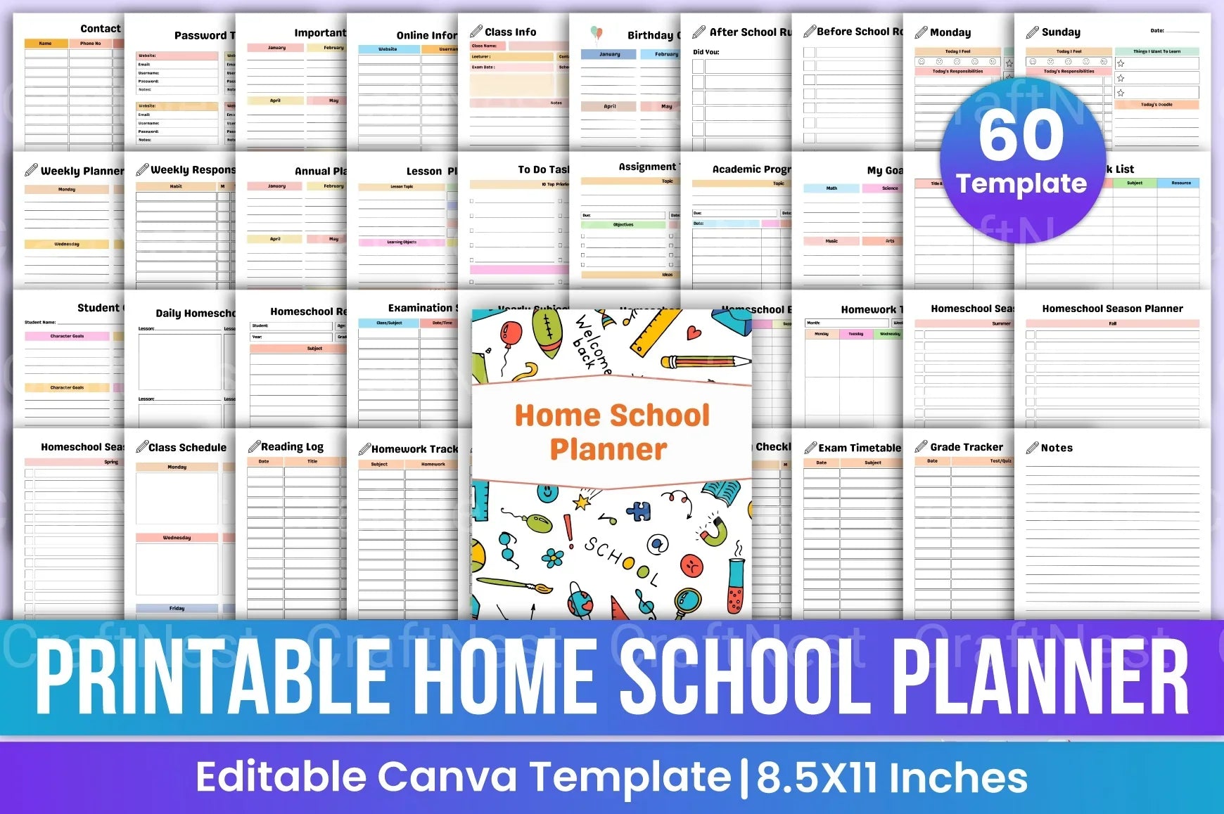 Ultimate Home School Planner - CraftNest - Digital Crafting and Art