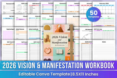 Vision Manifestation Workbook for Goal Setting and Success - CraftNest - Digital Crafting and Art