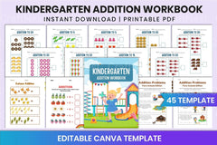 Kindergarten Addition Workbook for Early Math Skills - CraftNest - Digital Crafting and Art