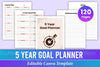 Yearly Goal Planner Canva Interior