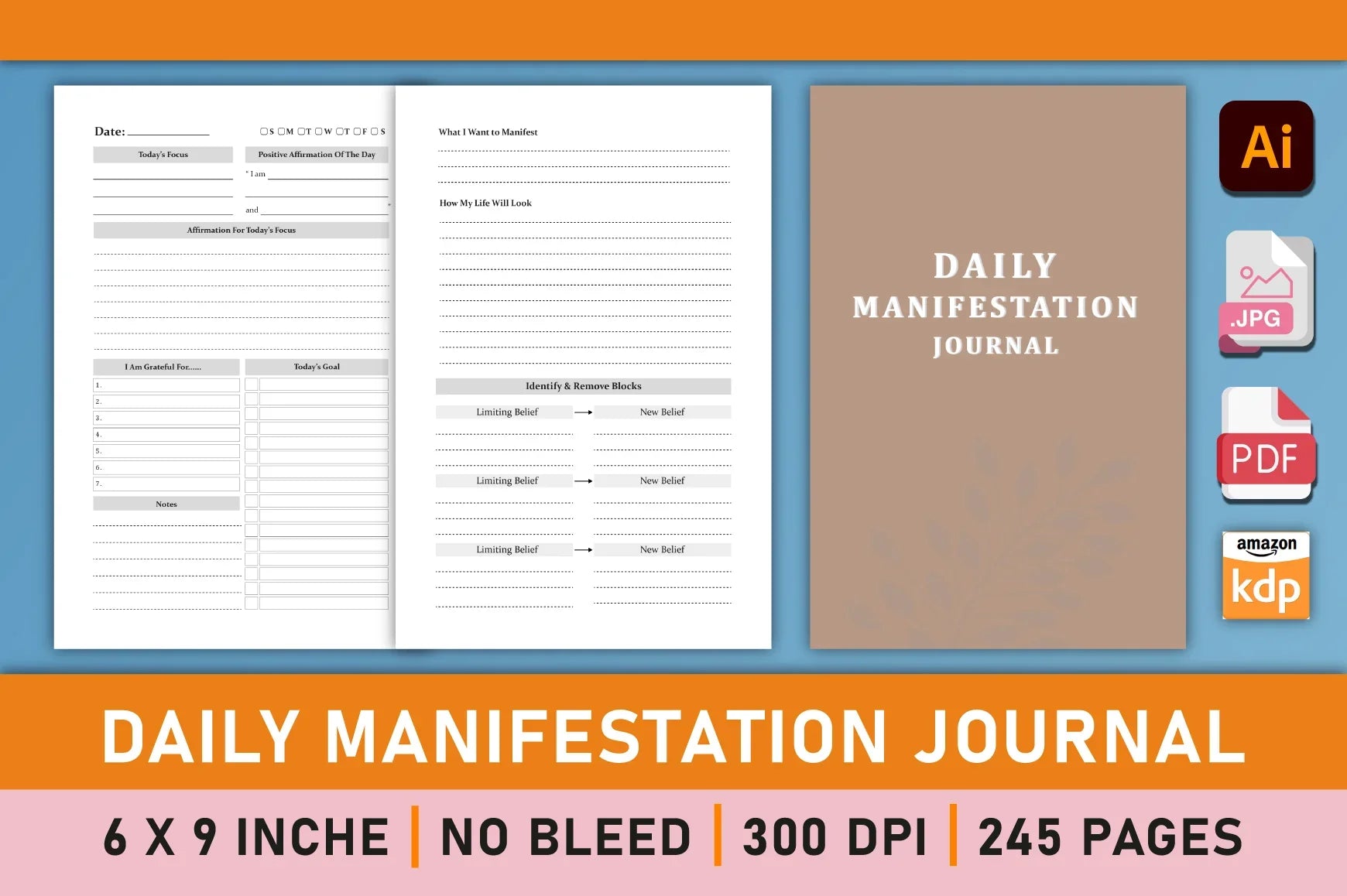 Daily Manifestation Planner - CraftNest - Digital Crafting and Art