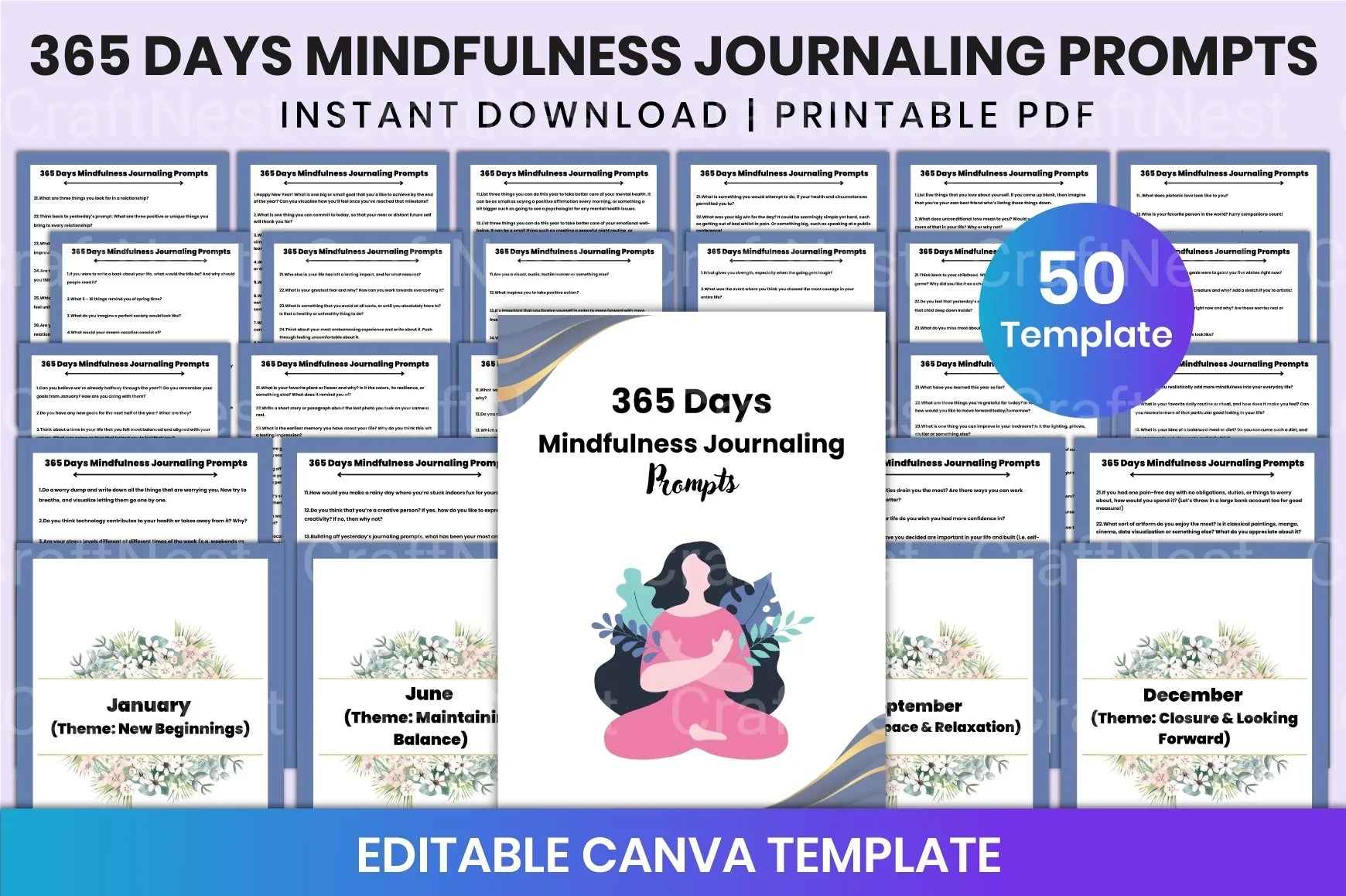 Mindfulness Journaling Prompts for Daily Reflection - CraftNest - Digital Crafting and Art