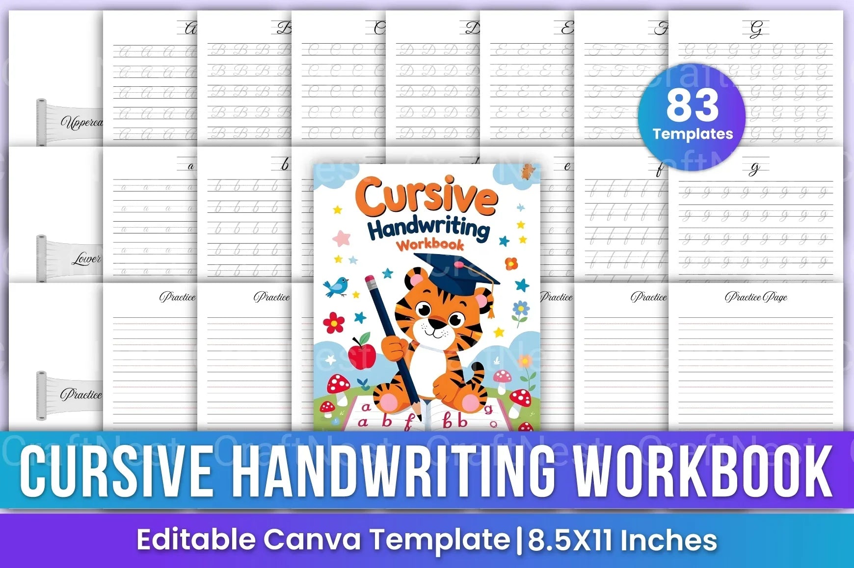 Cursive Handwriting Workbook for Kids Update - CraftNest - Digital Crafting and Art