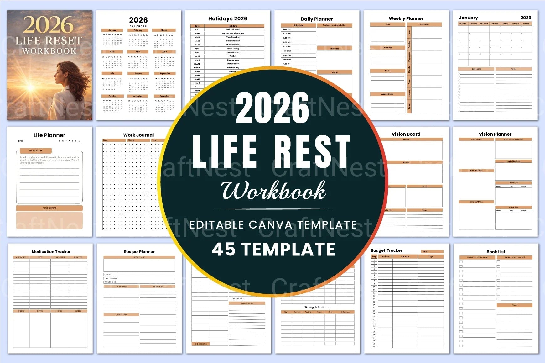 Life Reset Workbook: Transform Your Life Today - CraftNest - Digital Crafting and Art