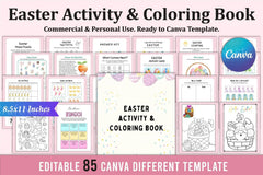 Easter Activity Coloring Book for Kids - CraftNest - Digital Crafting and Art