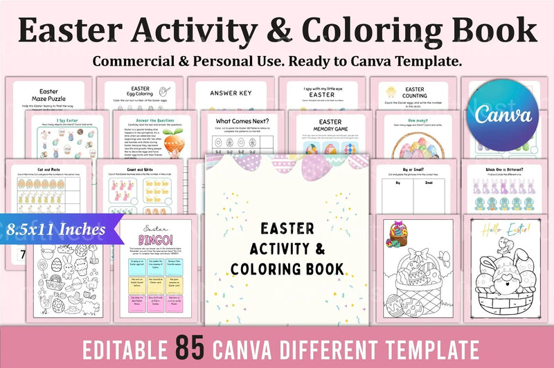 Easter Activity Coloring Book for Kids - CraftNest - Digital Crafting and Art