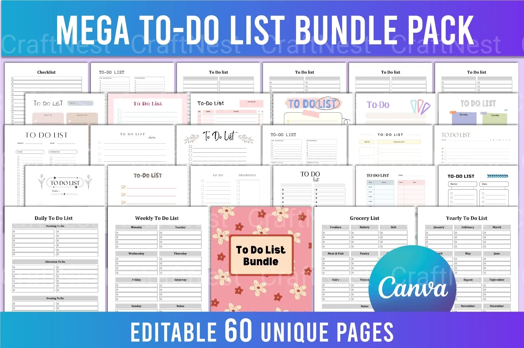 Mega To-Do List Planner - CraftNest - Digital Crafting and Art