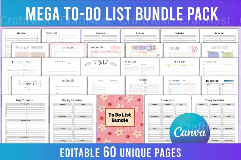 Mega To-Do List Planner - CraftNest - Digital Crafting and Art