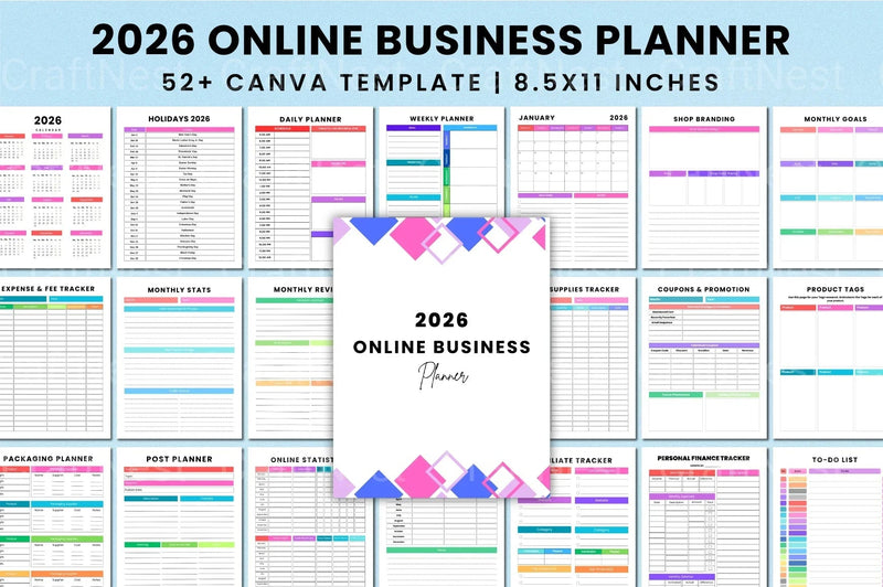 Online Business Planner - CraftNest - Digital Crafting and Art