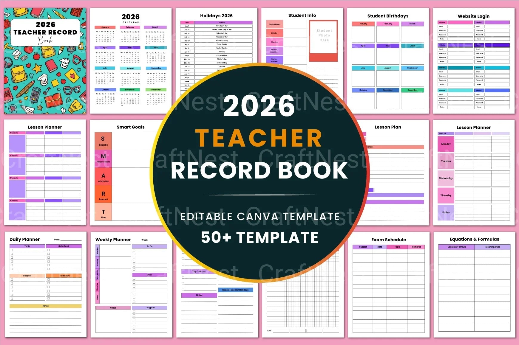 Teacher Record Book for Effective Classroom Management - CraftNest - Digital Crafting and Art