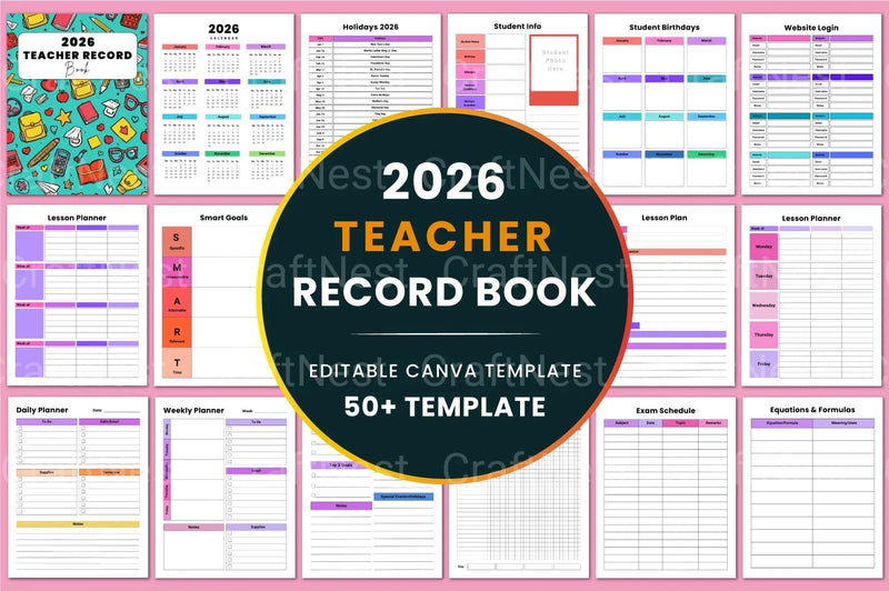Teacher Record Book for Effective Classroom Management - CraftNest - Digital Crafting and Art