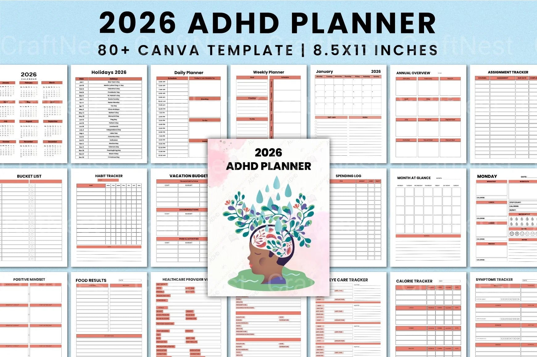 ADHD Planner for Effective Organization - CraftNest - Digital Crafting and Art