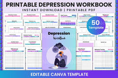 Depression Workbook: A Guide to Mental Wellness - CraftNest - Digital Crafting and Art