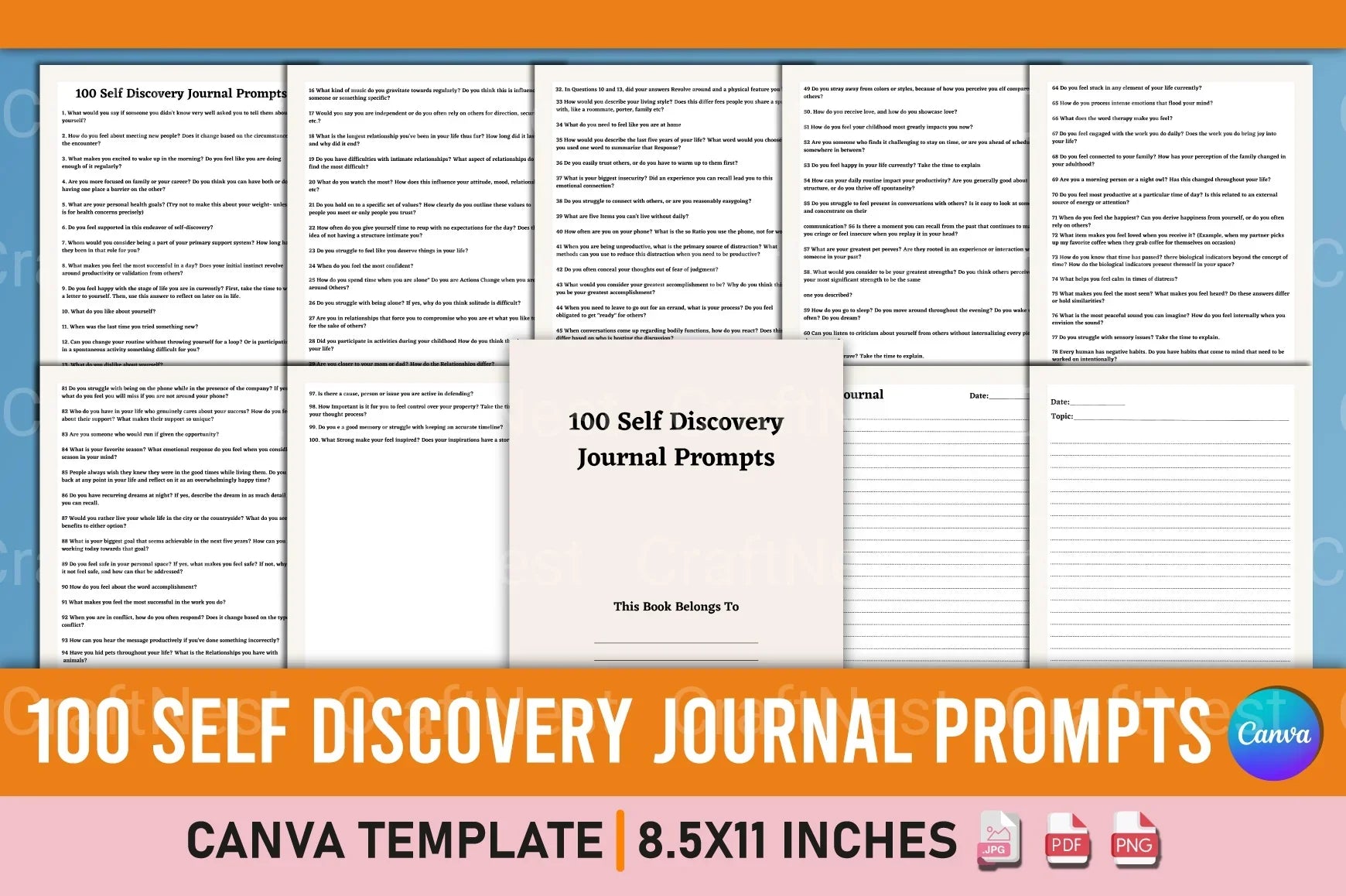 Self Discovery Prompts for Personal Growth - CraftNest - Digital Crafting and Art
