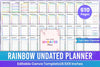 Rainbow Undated Planner for Daily Organization