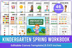 Kindergarten Spring Workbook for Early Learning - CraftNest - Digital Crafting and Art