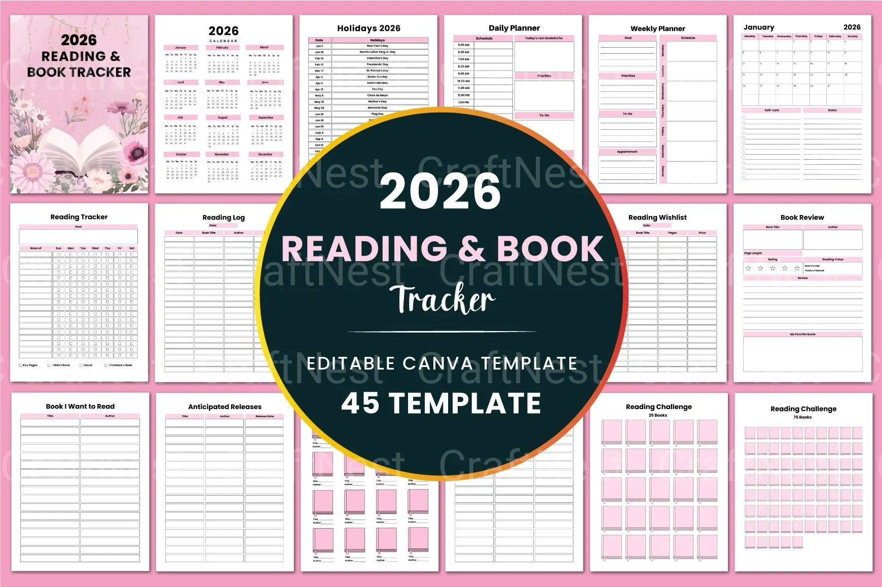 Reading Book Tracker App - CraftNest - Digital Crafting and Art