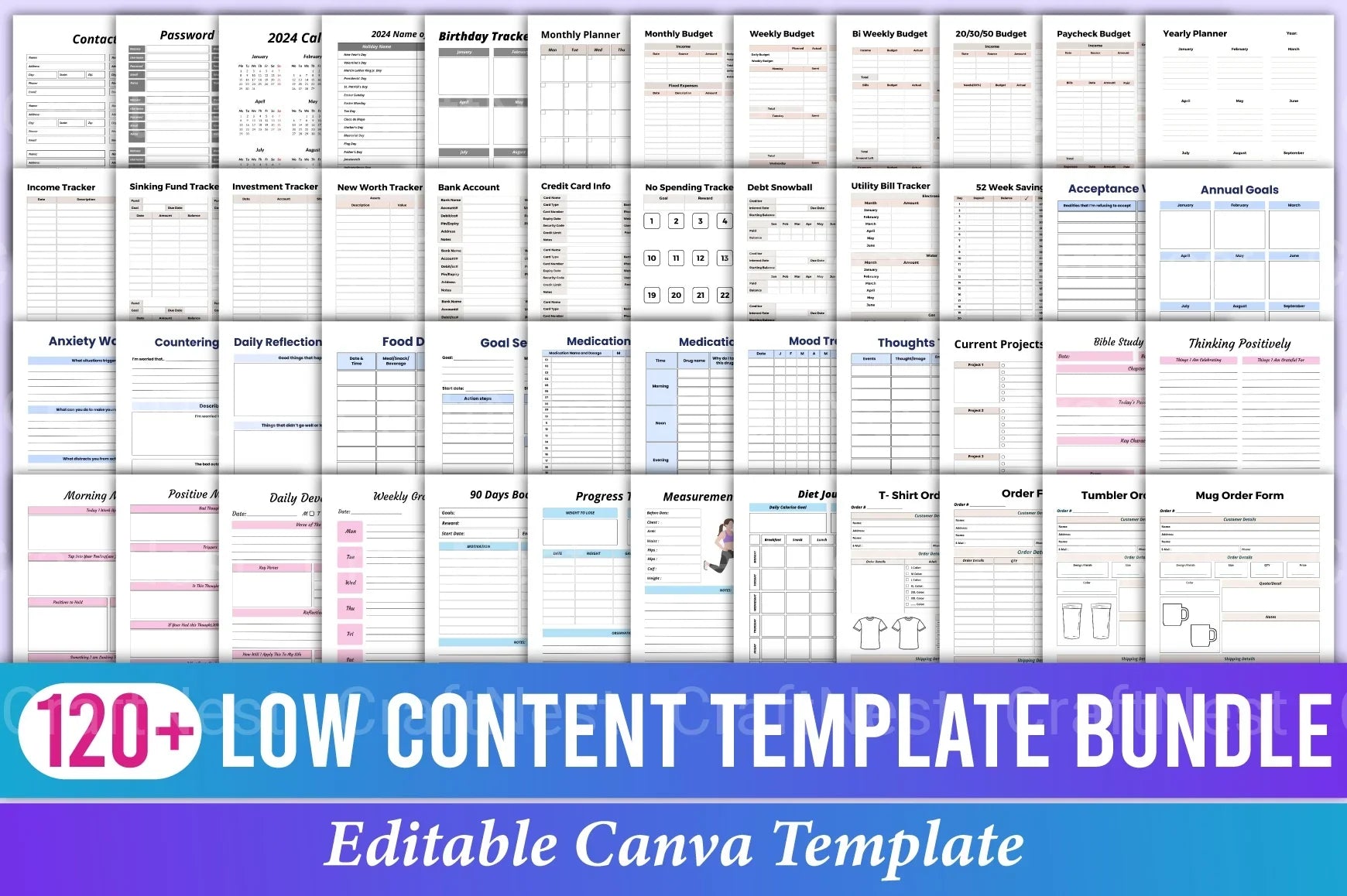 Low Content Template for Creative Projects - CraftNest - Digital Crafting and Art