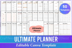Ultimate Planner Template Canva - CraftNest - Digital Crafting and Art