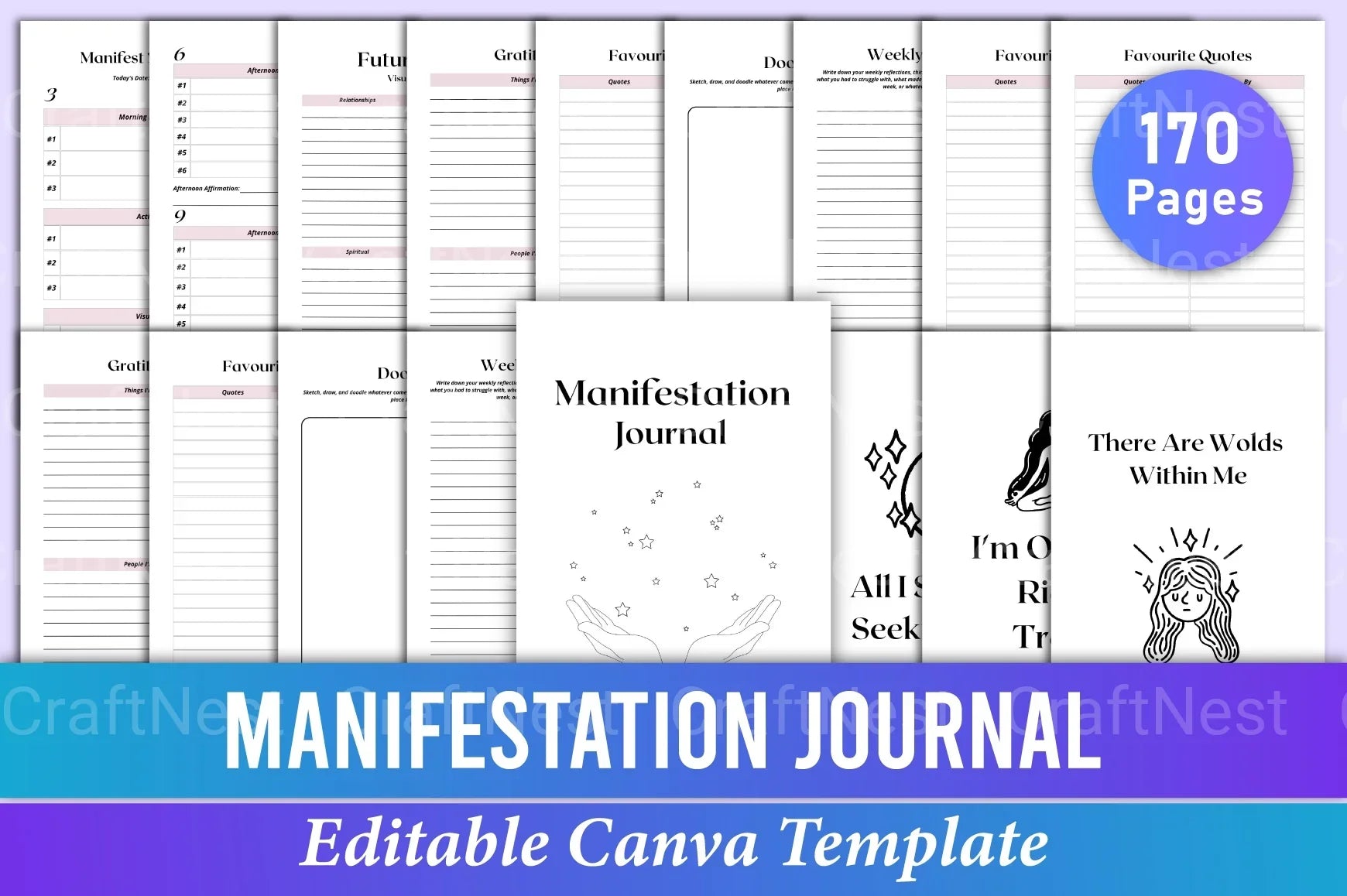 Manifestation Interior Design Canva Template - CraftNest - Digital Crafting and Art