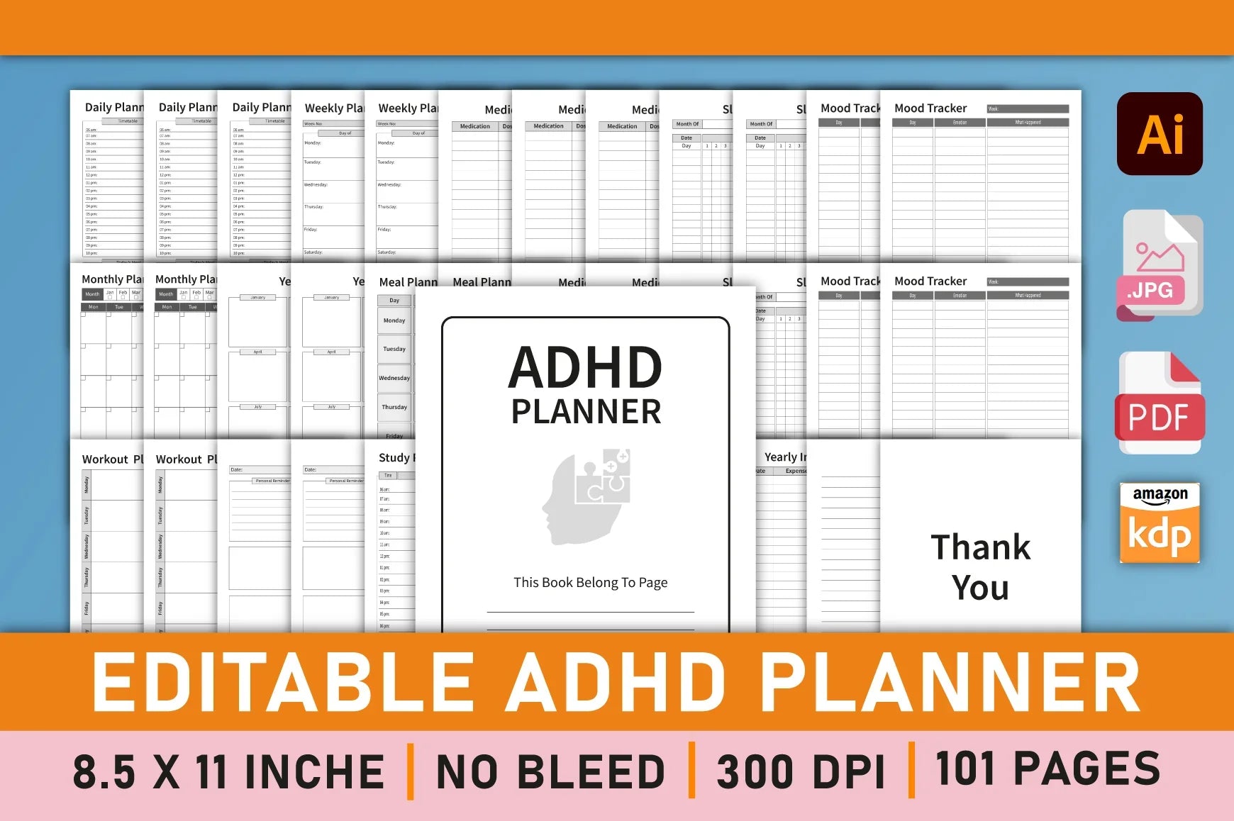 ADHD Planner from 100 Planner - CraftNest - Digital Crafting and Art