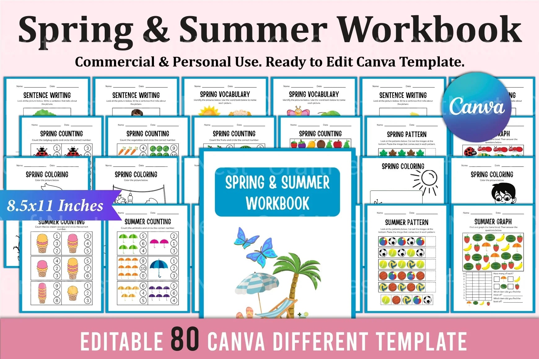 Spring Summer Workbook Collection - CraftNest - Digital Crafting and Art