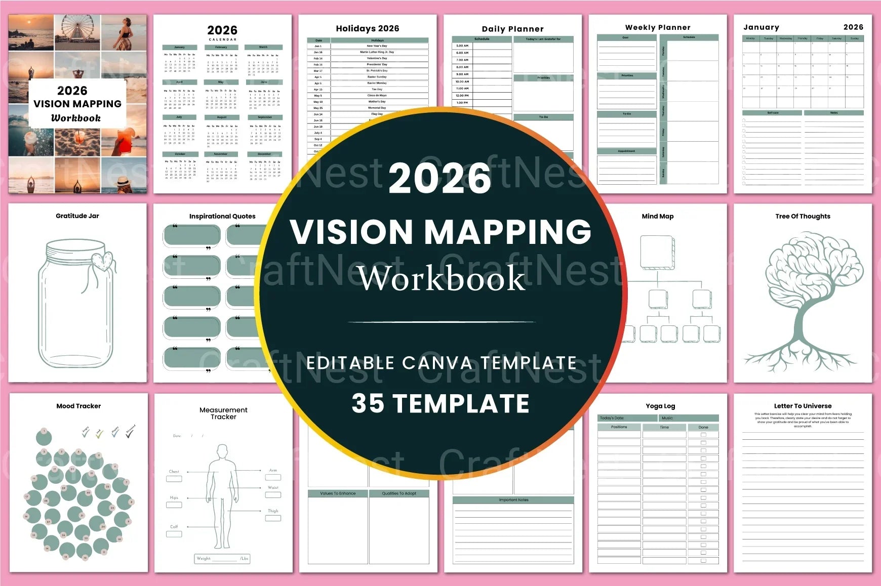 Vision Mapping Workbook for Goal Setting and Planning - CraftNest - Digital Crafting and Art
