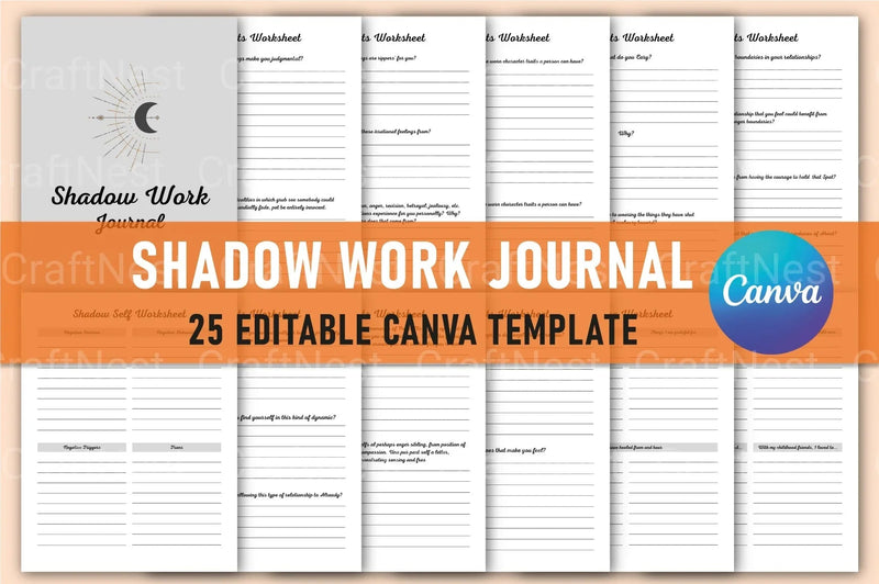 Shadow Work Canva Design - CraftNest - Digital Crafting and Art