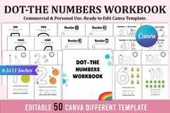 Dot the Numbers Workbook for Kids - CraftNest - Digital Crafting and Art