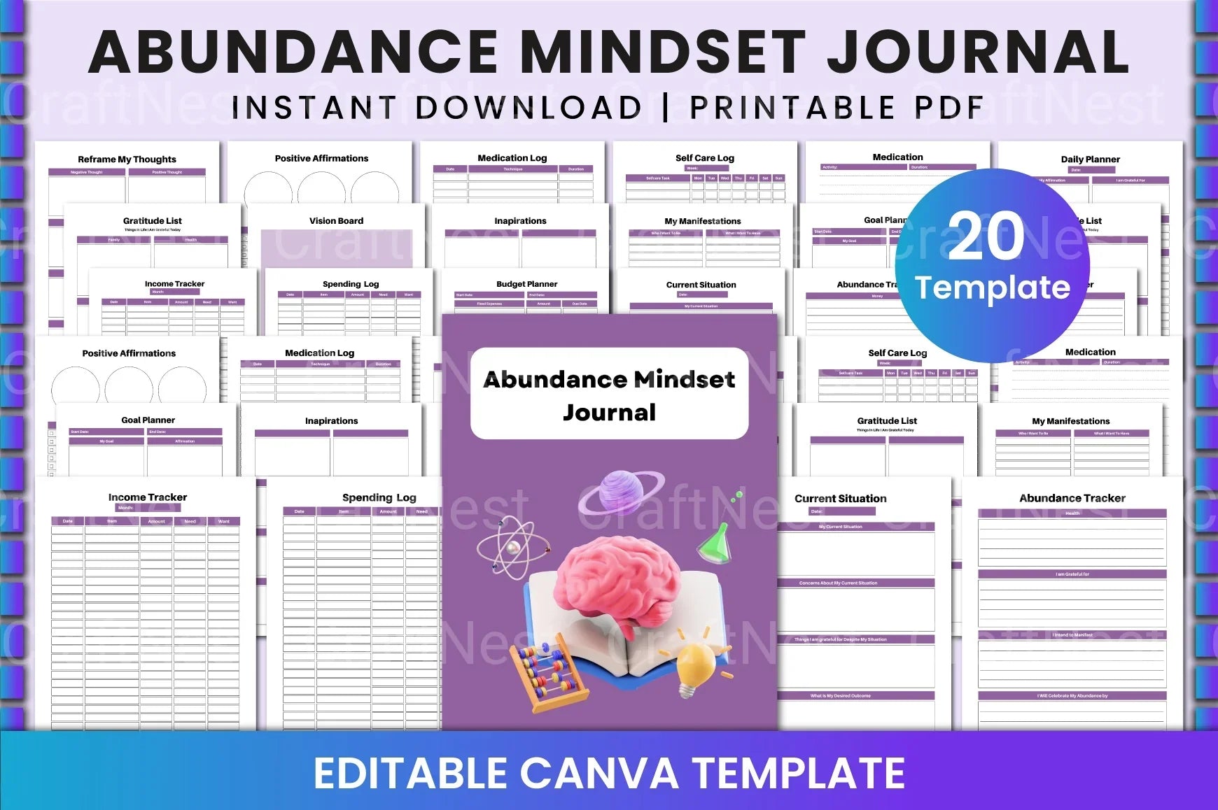 Abundance Mindset Journal - CraftNest - Digital Crafting and Art