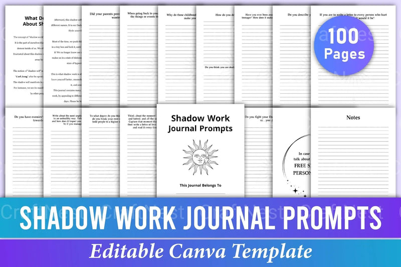 Shadow Work Prompts for Personal Growth - CraftNest - Digital Crafting and Art