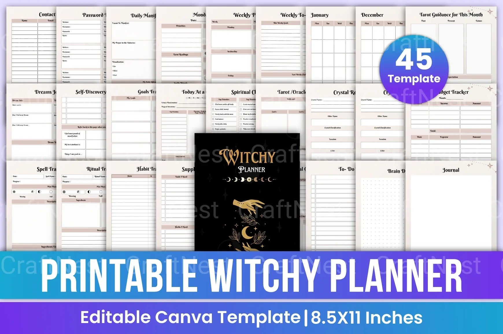 Witchy Planner: Mystical Organization for Your Magical Life - CraftNest - Digital Crafting and Art