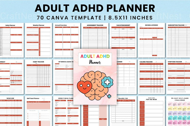 Adult ADHD Planner for Effective Organization - CraftNest - Digital Crafting and Art