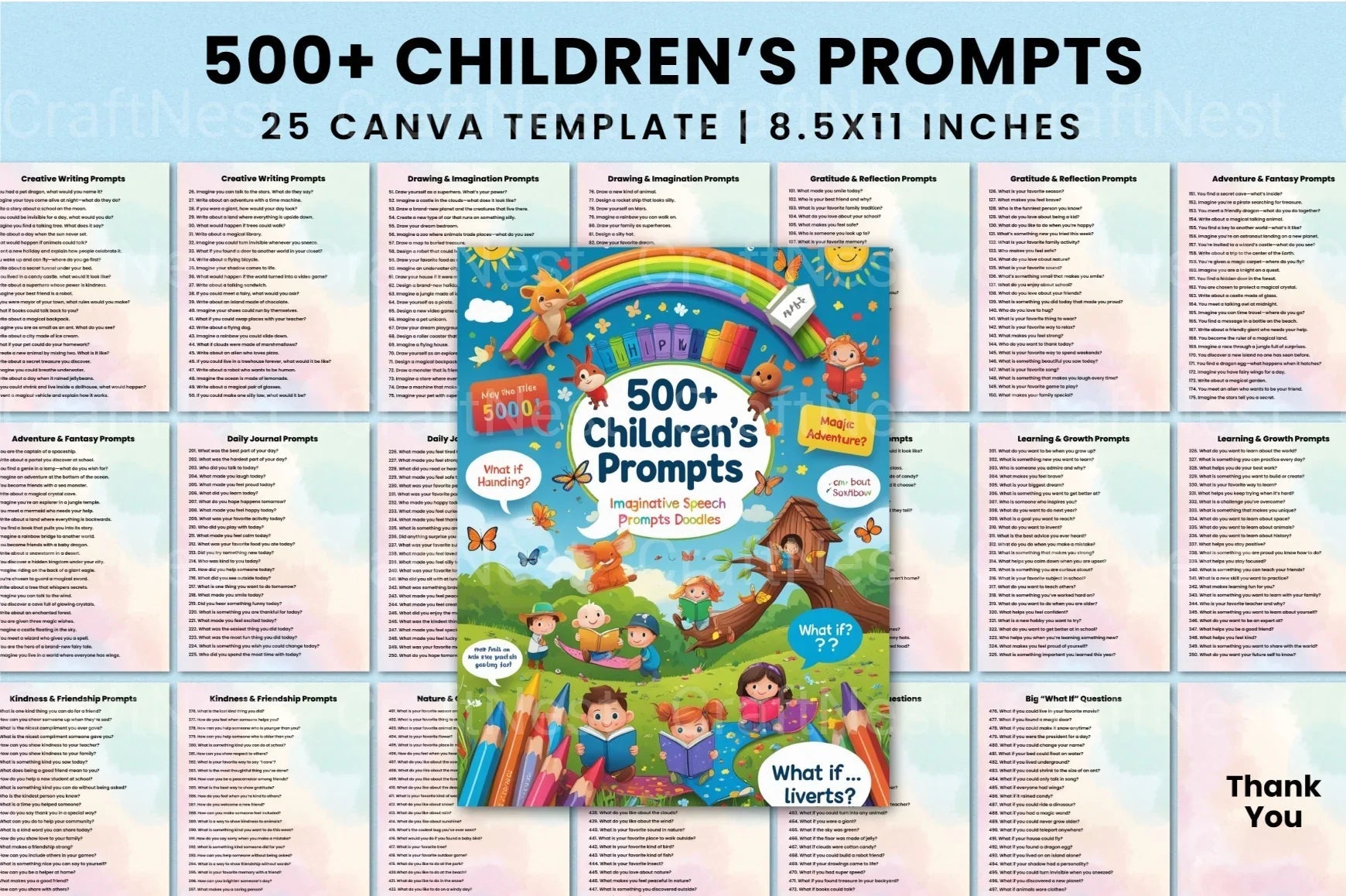 500 Engaging Prompts for Children - CraftNest - Digital Crafting and Art