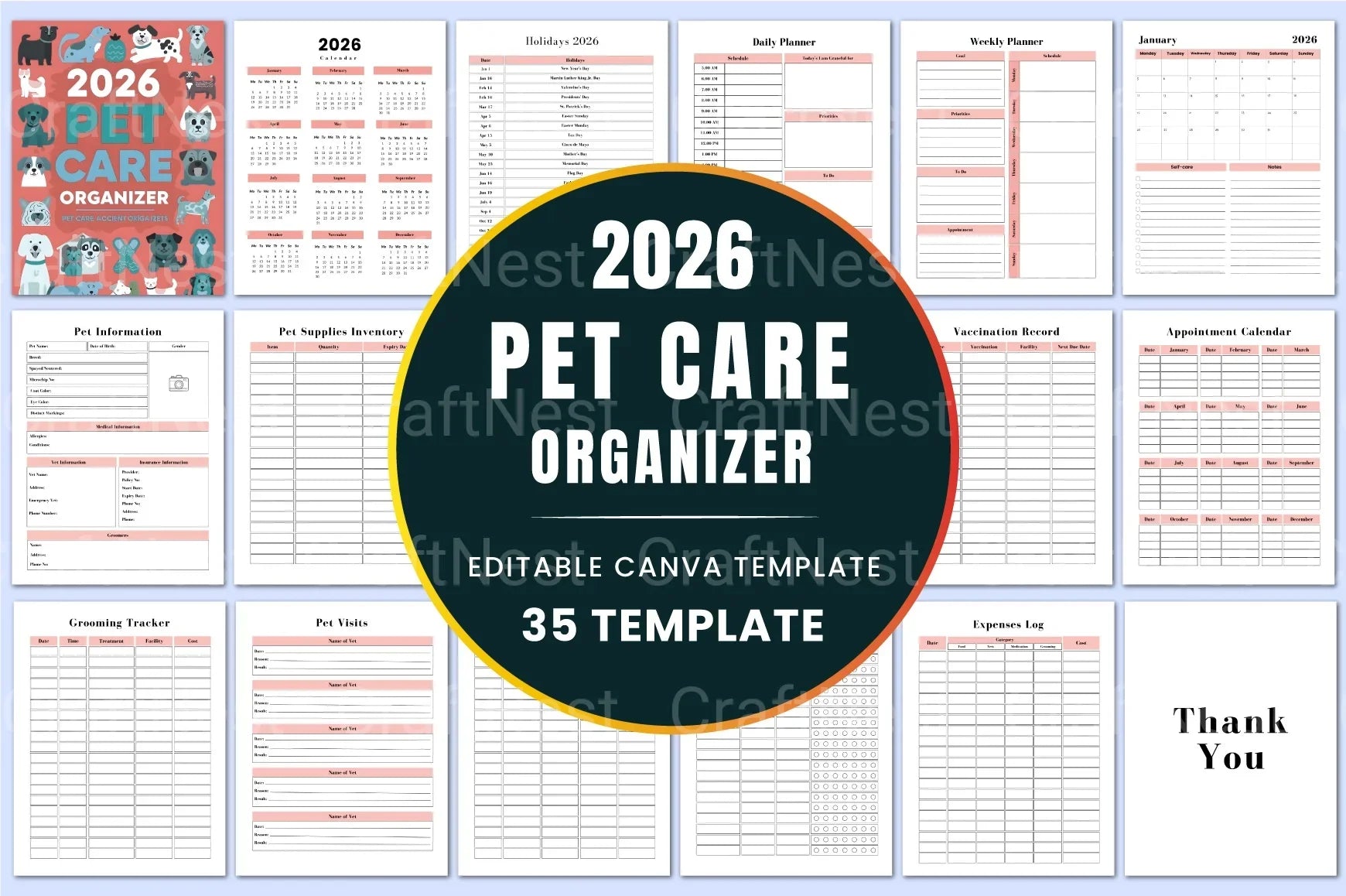 Pet Care Organizer: Simplify Your Pet's Routine - CraftNest - Digital Crafting and Art