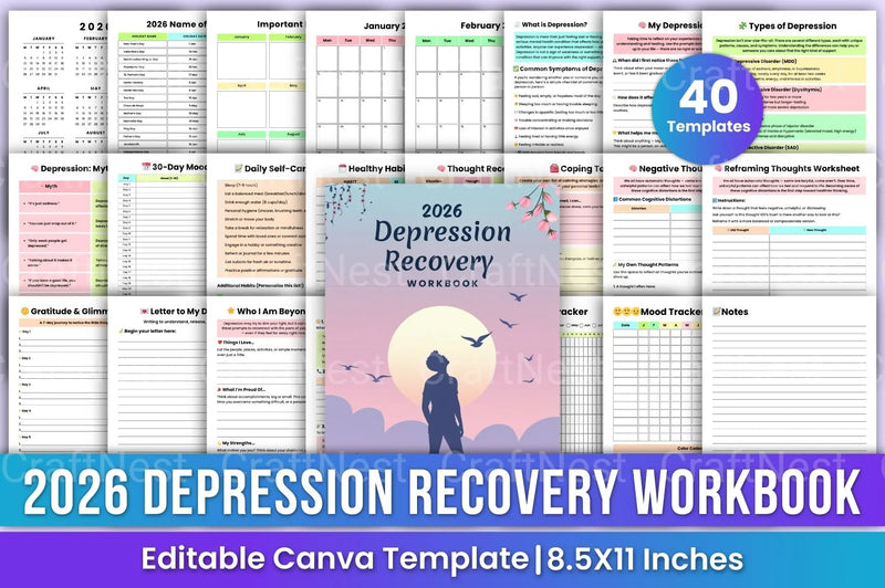 Depression Recovery Workbook - CraftNest - Digital Crafting and Art
