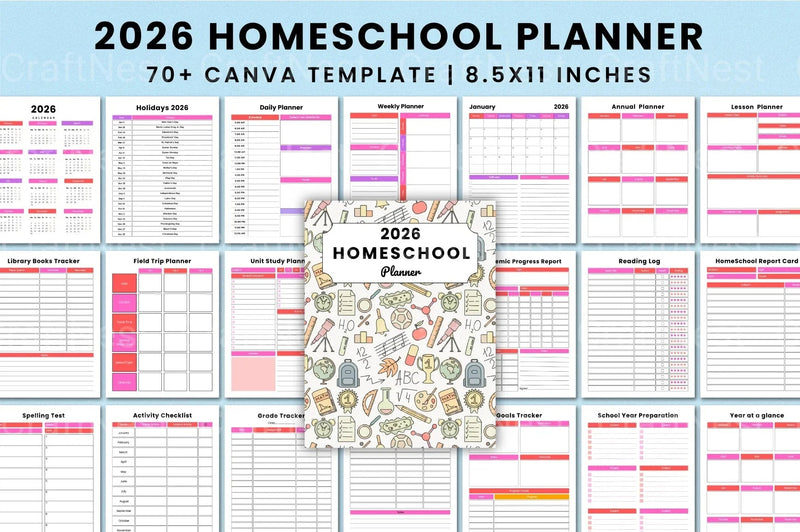 Ultimate Homeschool Planner for Effective Learning - CraftNest - Digital Crafting and Art