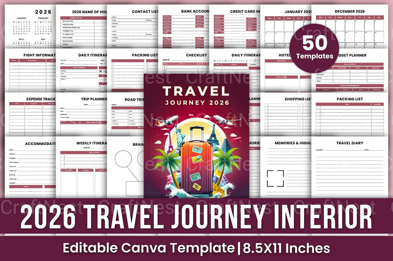 Travel Journey Adventure - CraftNest - Digital Crafting and Art