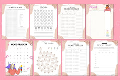 Mood Tracker Template for Improved Well-being - CraftNest - Digital Crafting and Art