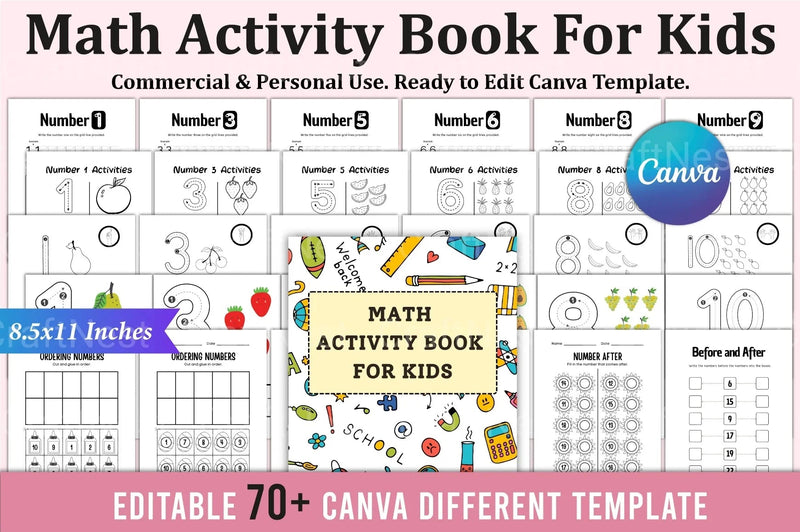 Math Activity Book for Kids Ages 7-12 - CraftNest - Digital Crafting and Art