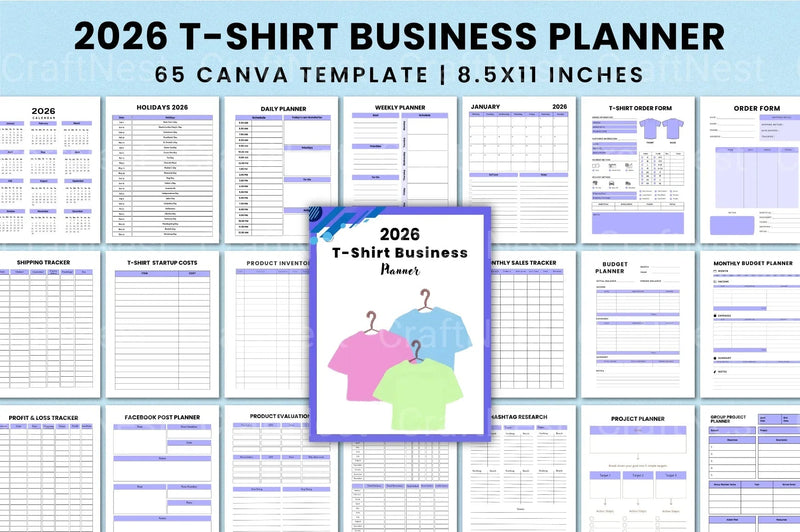 Shirt Business Planner Guide - CraftNest - Digital Crafting and Art