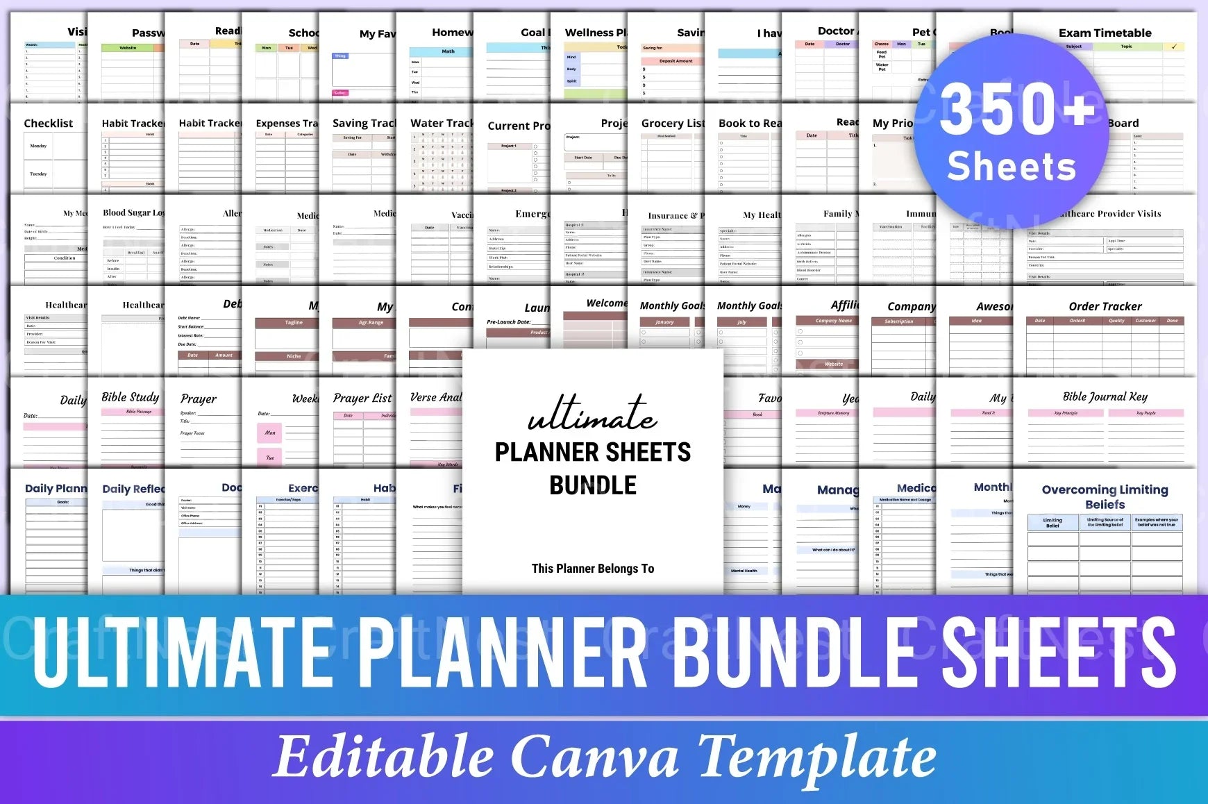 Ultimate Planner Sheets for Organization and Productivity - CraftNest - Digital Crafting and Art