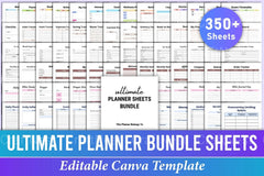 Ultimate Planner Sheets for Organization and Productivity - CraftNest - Digital Crafting and Art