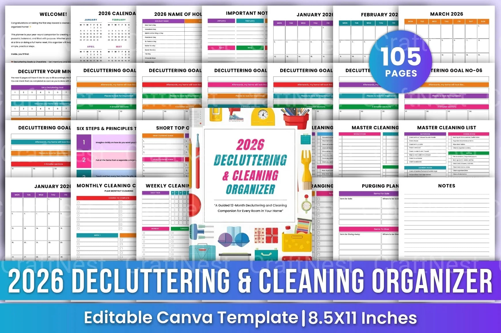 Decluttering and Cleaning Organizer - CraftNest - Digital Crafting and Art