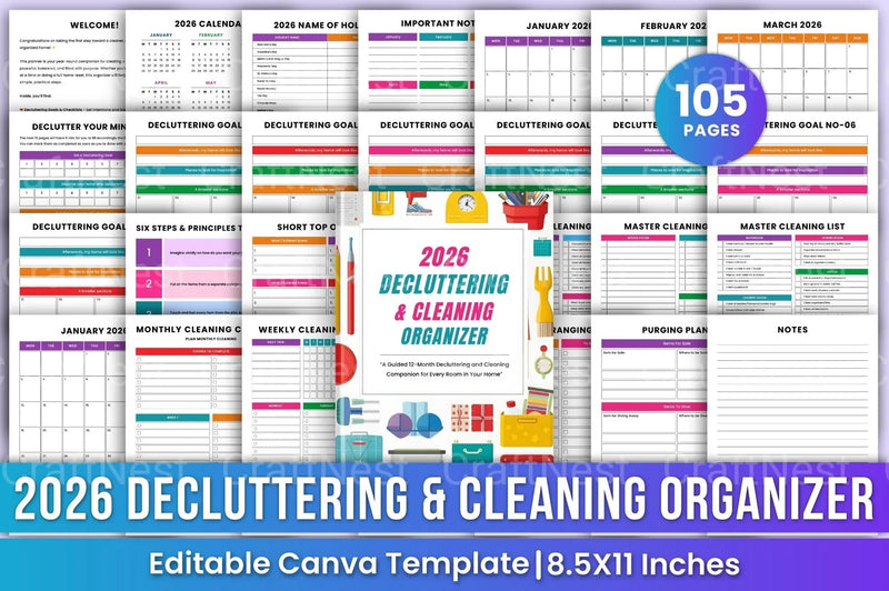 Decluttering and Cleaning Organizer - CraftNest - Digital Crafting and Art