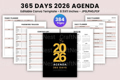Daily Agenda Planner - CraftNest - Digital Crafting and Art