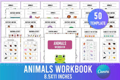 Animals Activity Workbook - CraftNest - Digital Crafting and Art