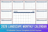 Landscape Monthly Calendar 2024
